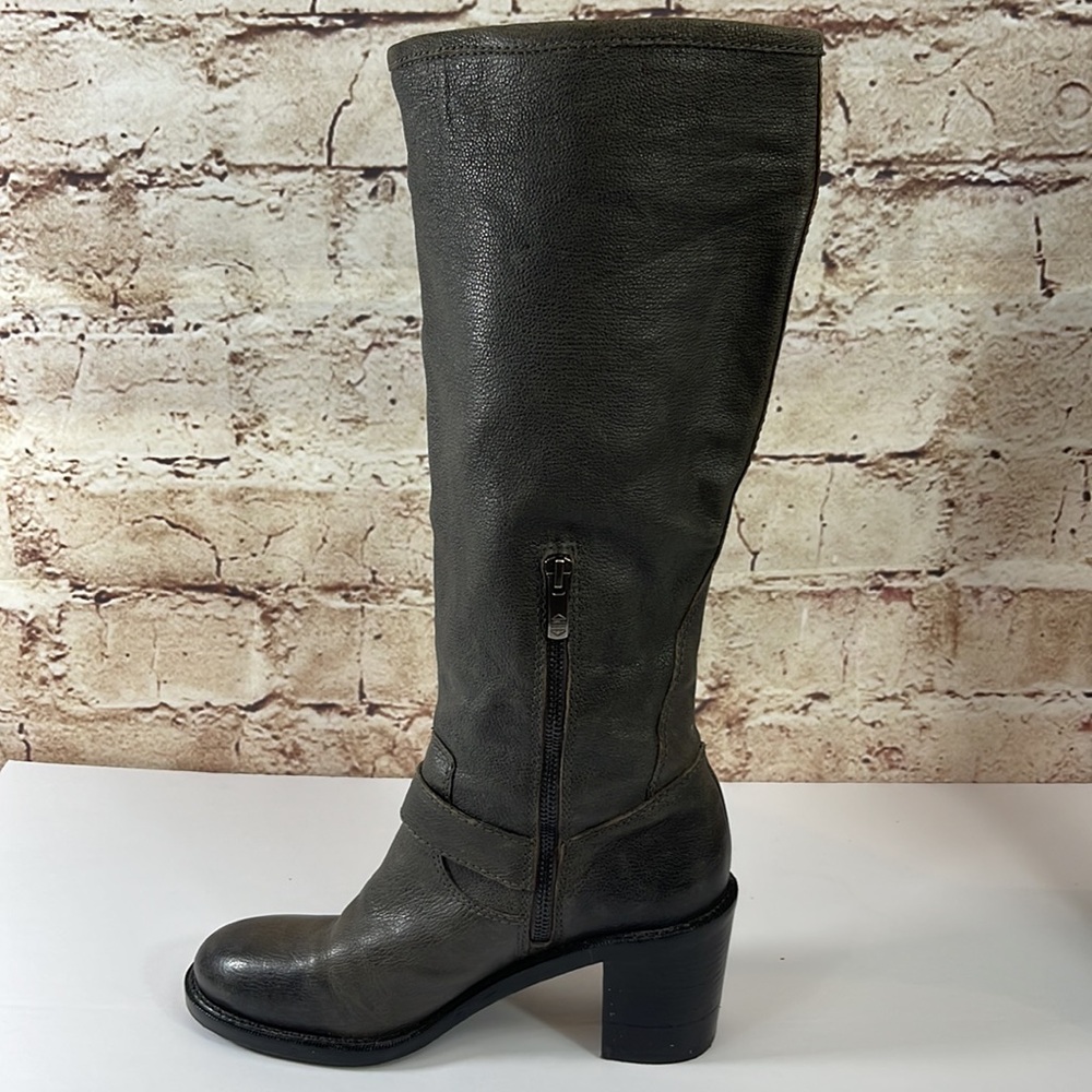 Vince Camuto Kepner Leather Knee Heel Boots - Picture 3 of 16